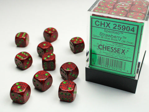 Chessex Speckled 12mm Strawberry Dice Block