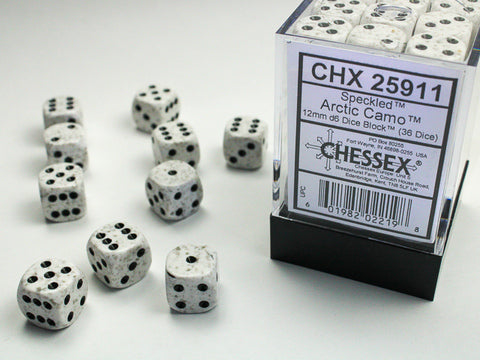 Chessex Speckled 12mm Arctic Camo Dice Block