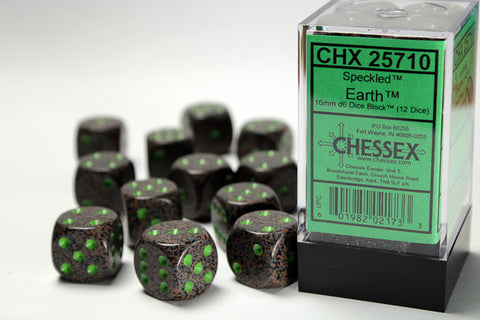 Chessex Specled 16mm Earth Dice Block