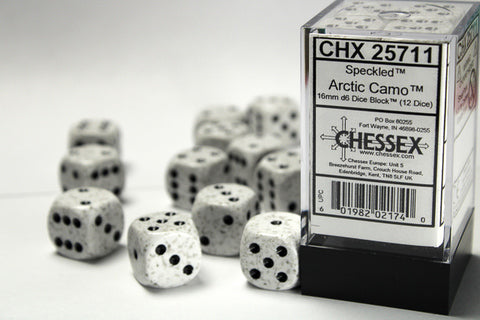 Chessex Specled 16mm Arctic Camo Dice Block