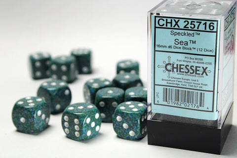 Chessex Specled 16mm Sea Dice Block