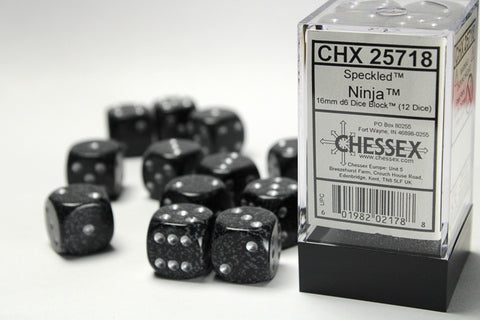 Chessex Specled 16mm Ninja Dice Block