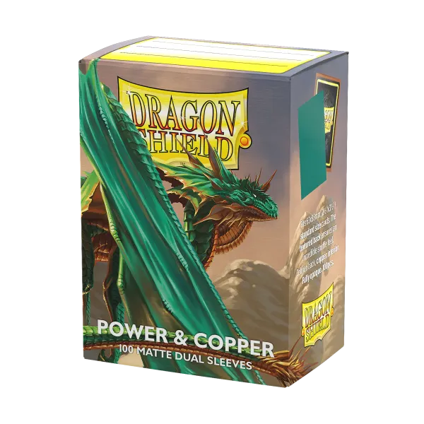 Dragon Shield Standard 100 Matte Dual Sleeves Power & Copper