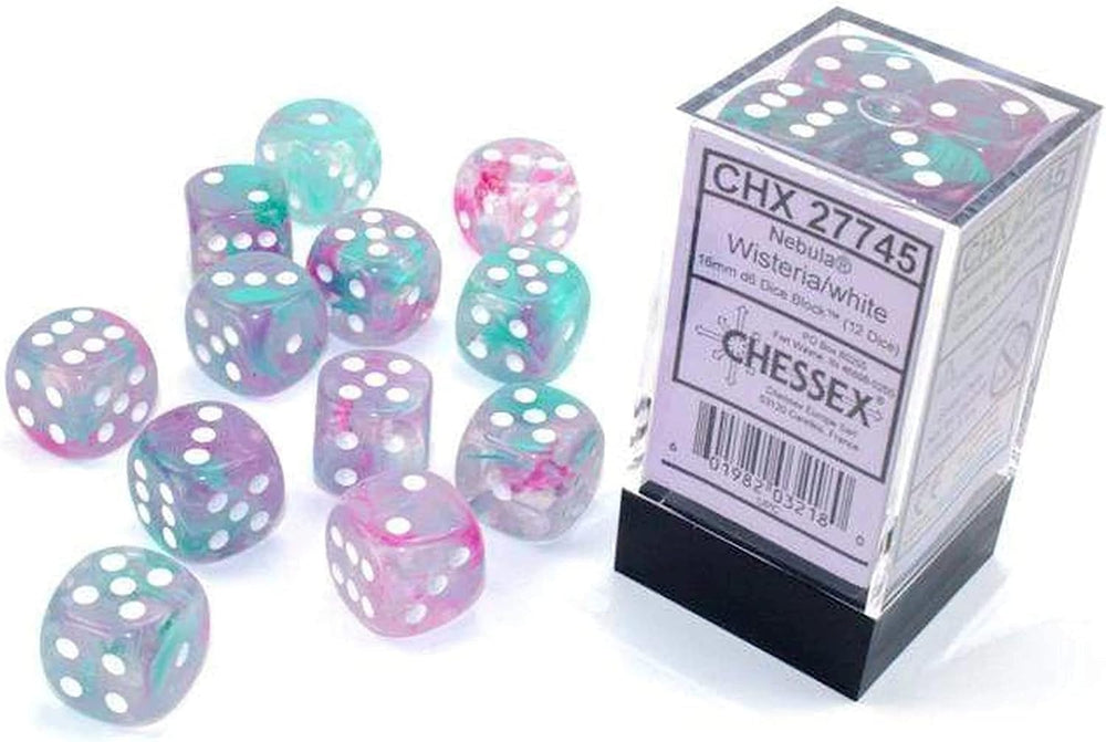 Chessex Nebula 12mm Wisteria/white Dice Block