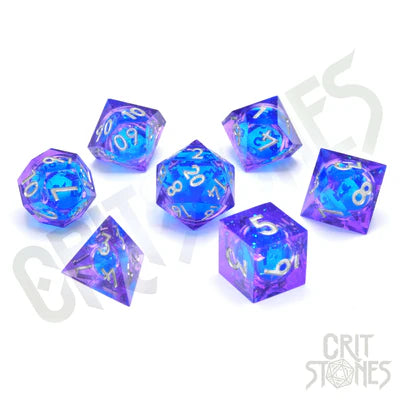 Blue Bane Liquid Core RPG Dice Set