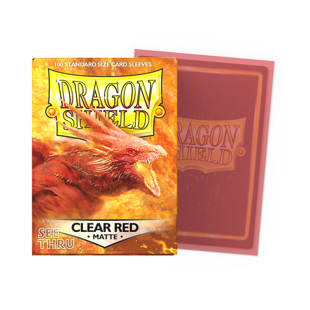 Dragon Shield Standard 100 Clear Red Matte