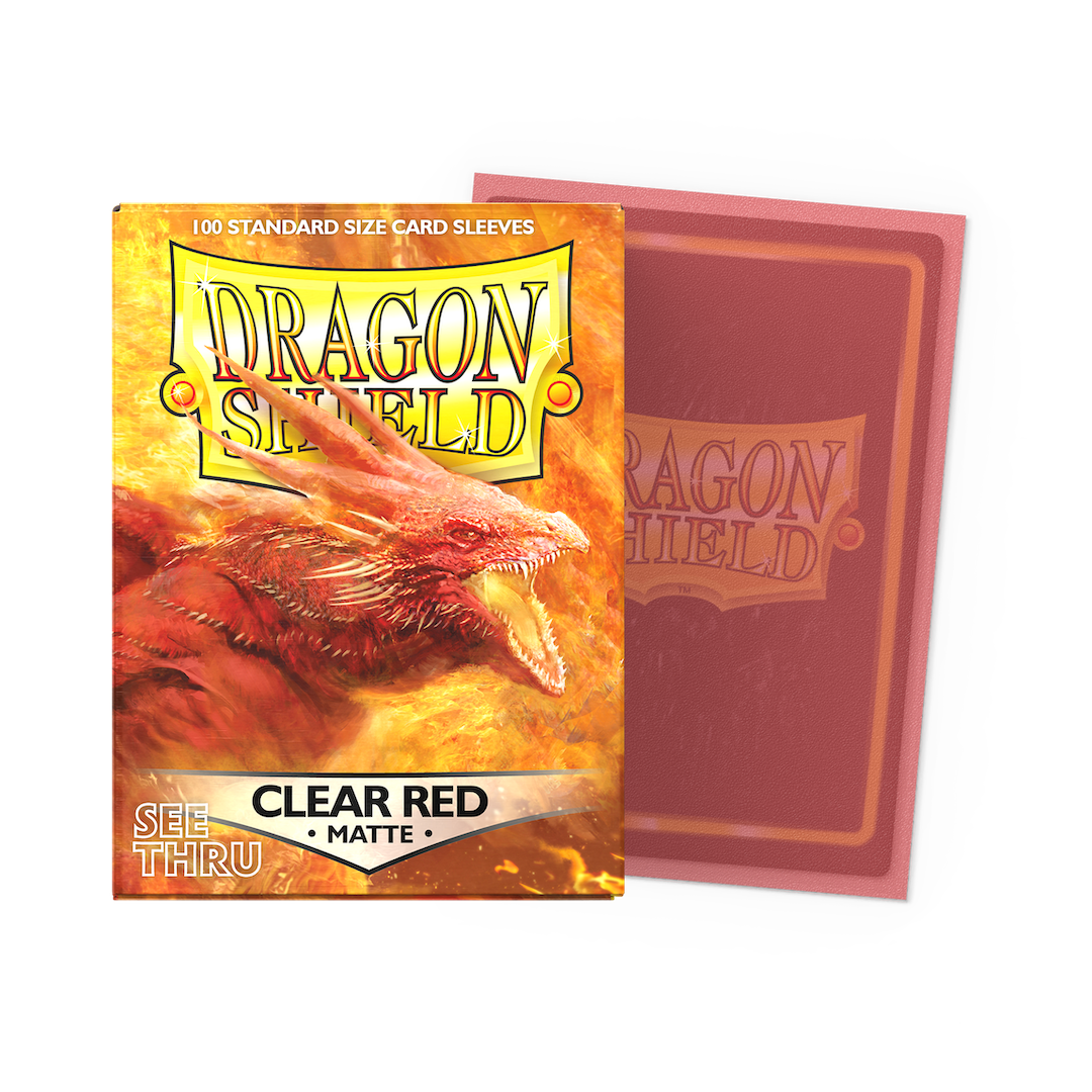 Dragon Shield Standard 100 Clear Red Matte