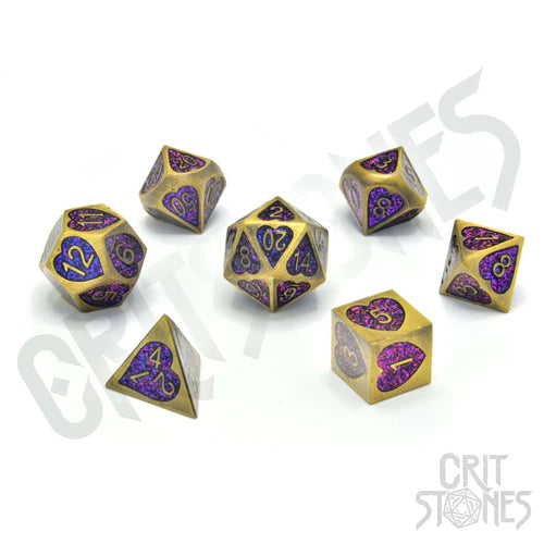 Glassstaff "Charmheart Metal RPG Dice Set"