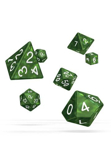 Oakie Doakie Dice Würfel RPG-Set Marble - Grün (7)