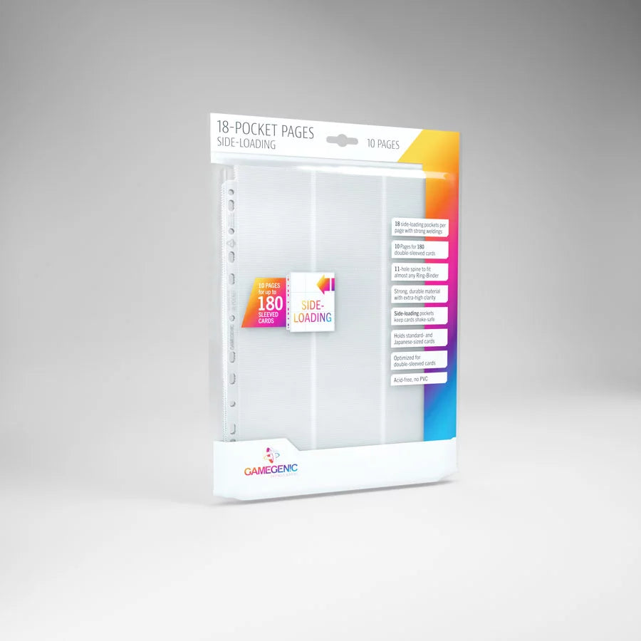 Gamegenic - Sideloading 18-Pocket Pages 10 pcs pack black