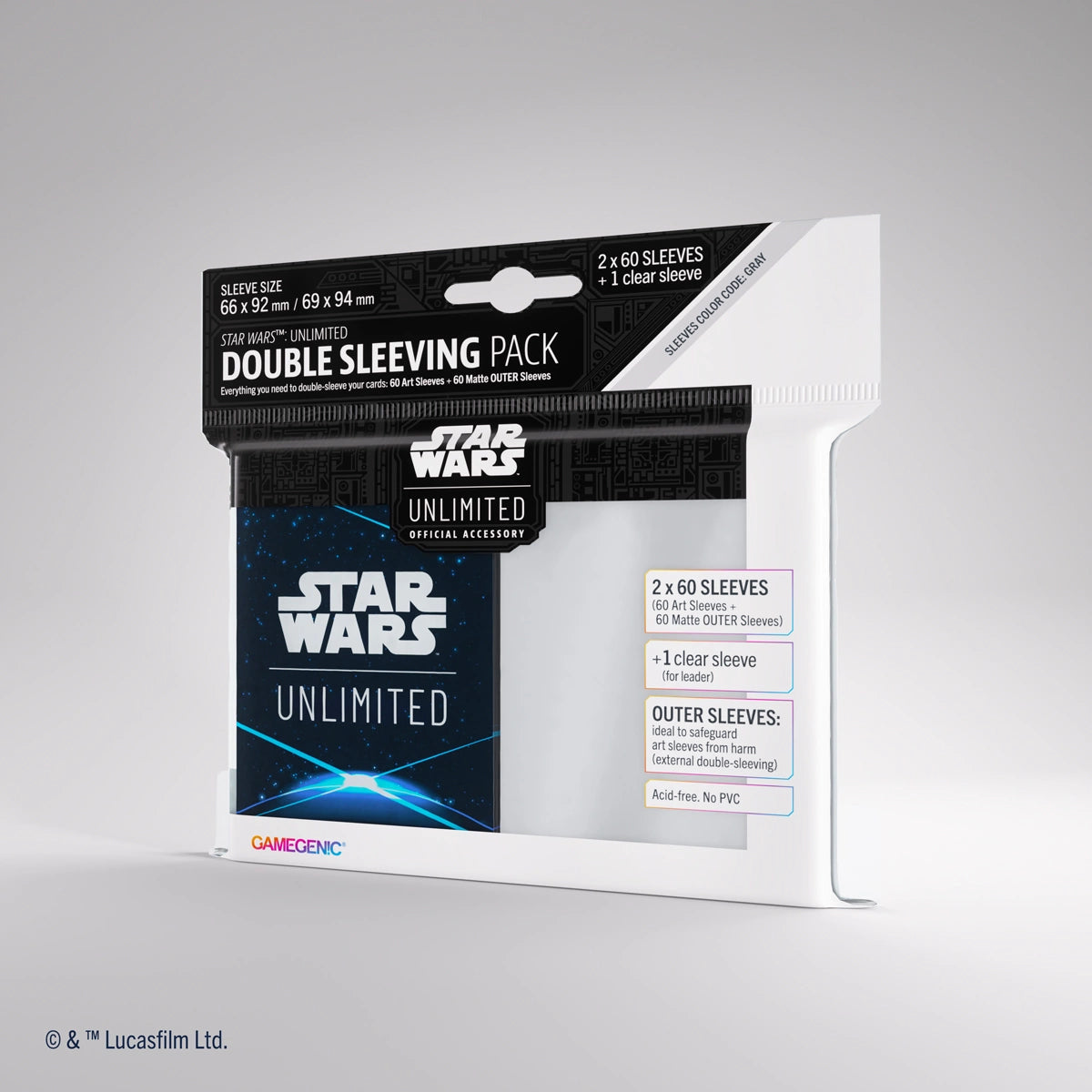 Gamegenic - Star Wars: Unlimited Art Sleeves Double Sleeving Pack - Space Blue