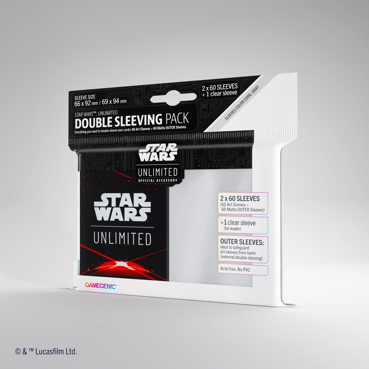 Gamegenic - Star Wars: Unlimited Art Sleeves Double Sleeving Pack - Space Red