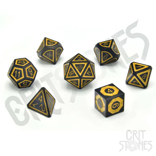 Glassstaff"Gilded Nightshade Metal RPG Dice Set"