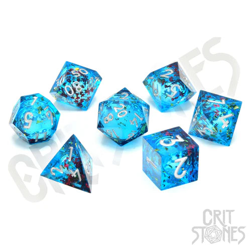 Glassstaff "Mermaid's Maelstrom Liquid Core RPG Dice Set"