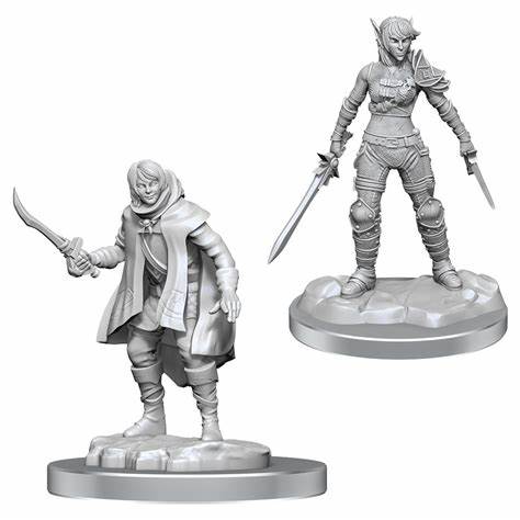 D&D Nolzur's Marvelous Miniatures: Elf Rogue & Half-Elf Protégé