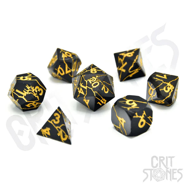 Glassstaff"Torn Mystic Metal RPG Dice Set"