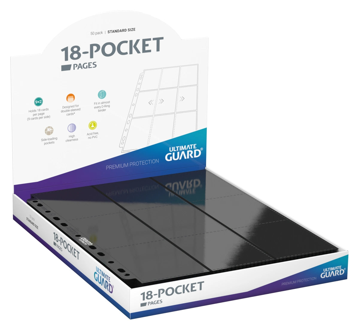 Ultimate Guard 18-Pocket Pages Side-Loading schwarz (10)