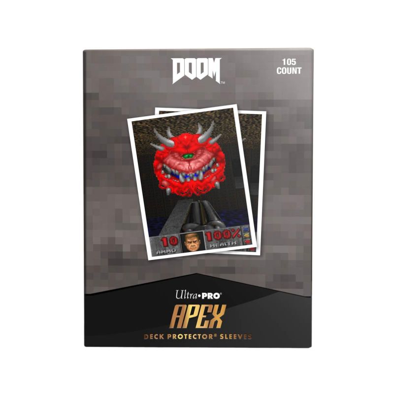 Ultra Pro - DOOM 105ct Apex Deck Protector Sleeves Cacodemon for Bethesda - Doom