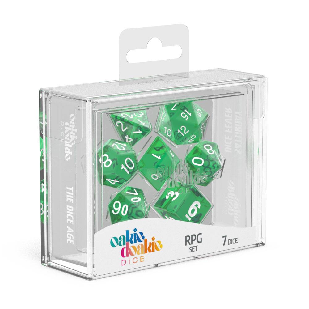 Oakie Doakie Dice Würfel RPG-Set Translucent - Grün (7)