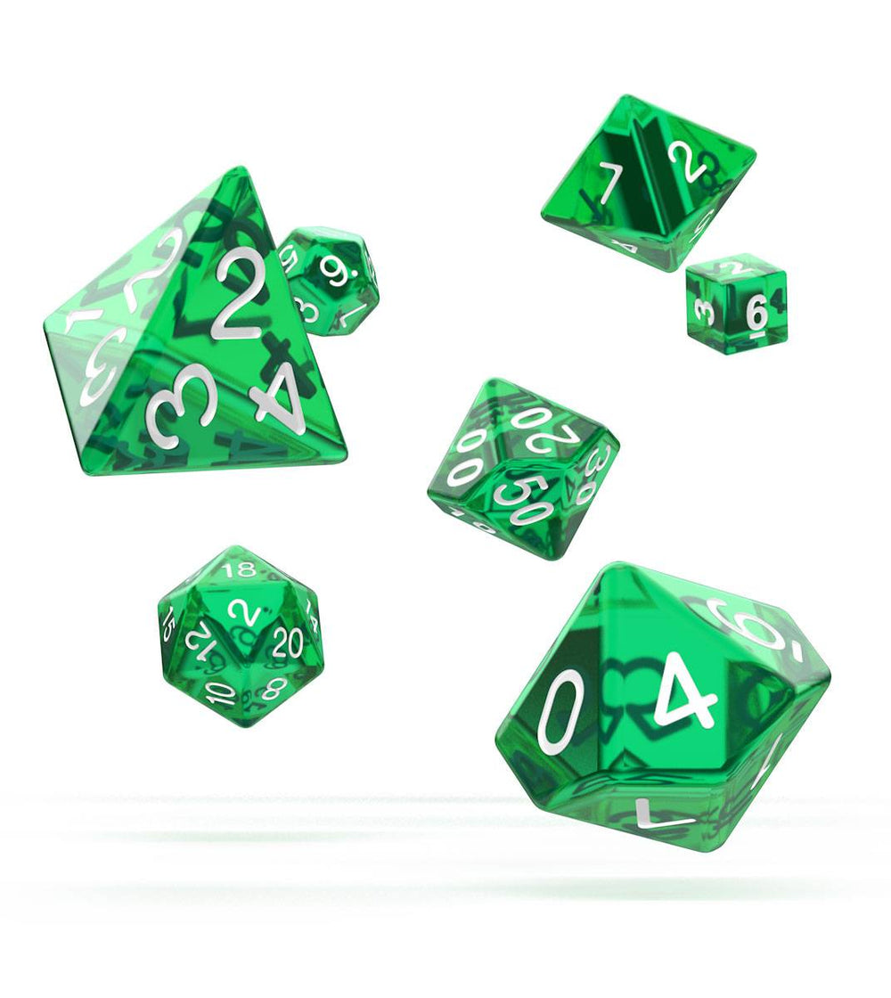 Oakie Doakie Dice Würfel RPG-Set Translucent - Grün (7)