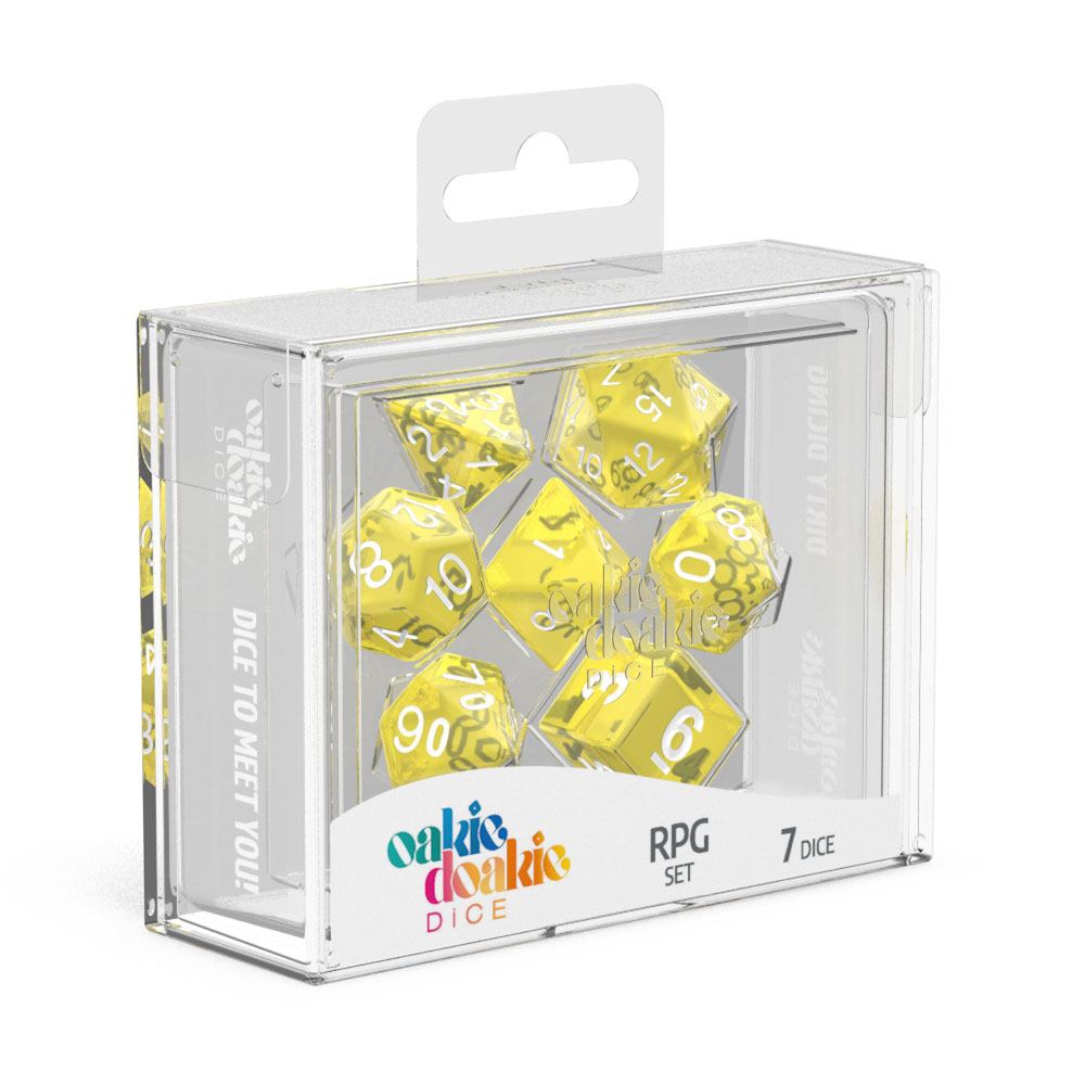 Oakie Doakie Dice Würfel RPG-Set Translucent - Gelb (7)