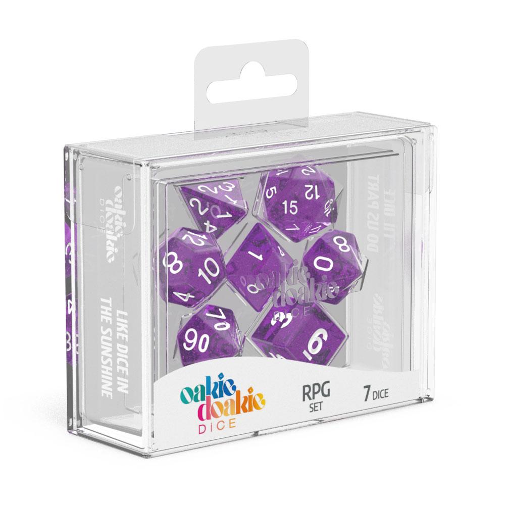 Oakie Doakie Dice Würfel RPG-Set Speckled - Lila (7)