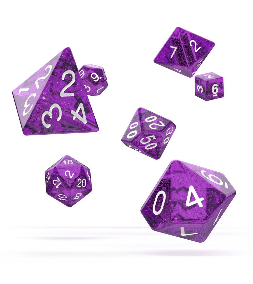 Oakie Doakie Dice Würfel RPG-Set Speckled - Lila (7)