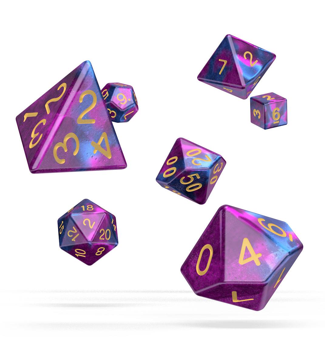 Oakie Doakie Dice Würfel RPG-Set Gemidice - Amethyst (7)