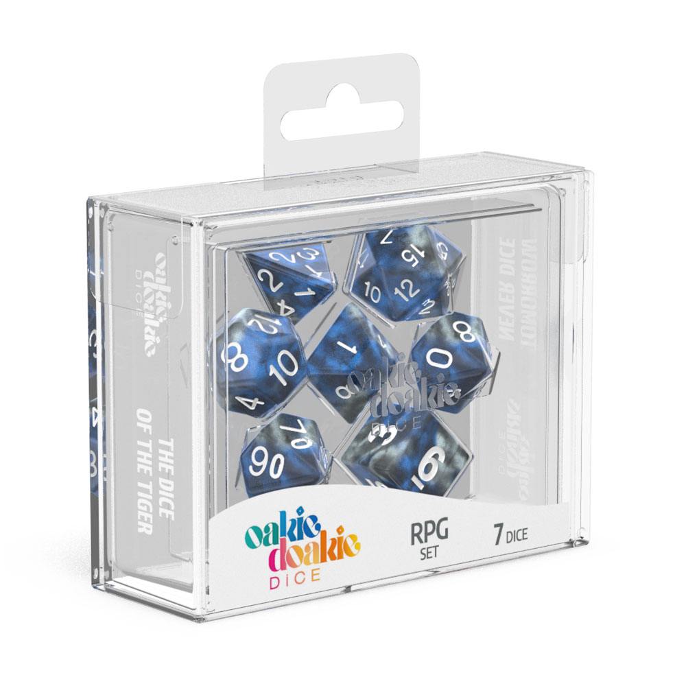 Oakie Doakie Dice Würfel RPG-Set Gemidice - Liquid Steel (7)