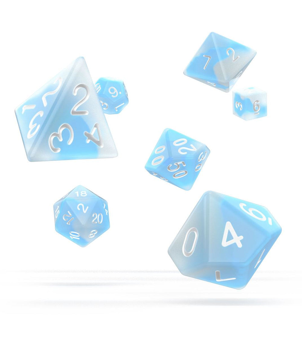 Oakie Doakie Dice Würfel RPG-Set Glow in the Dark - Arctic (7)